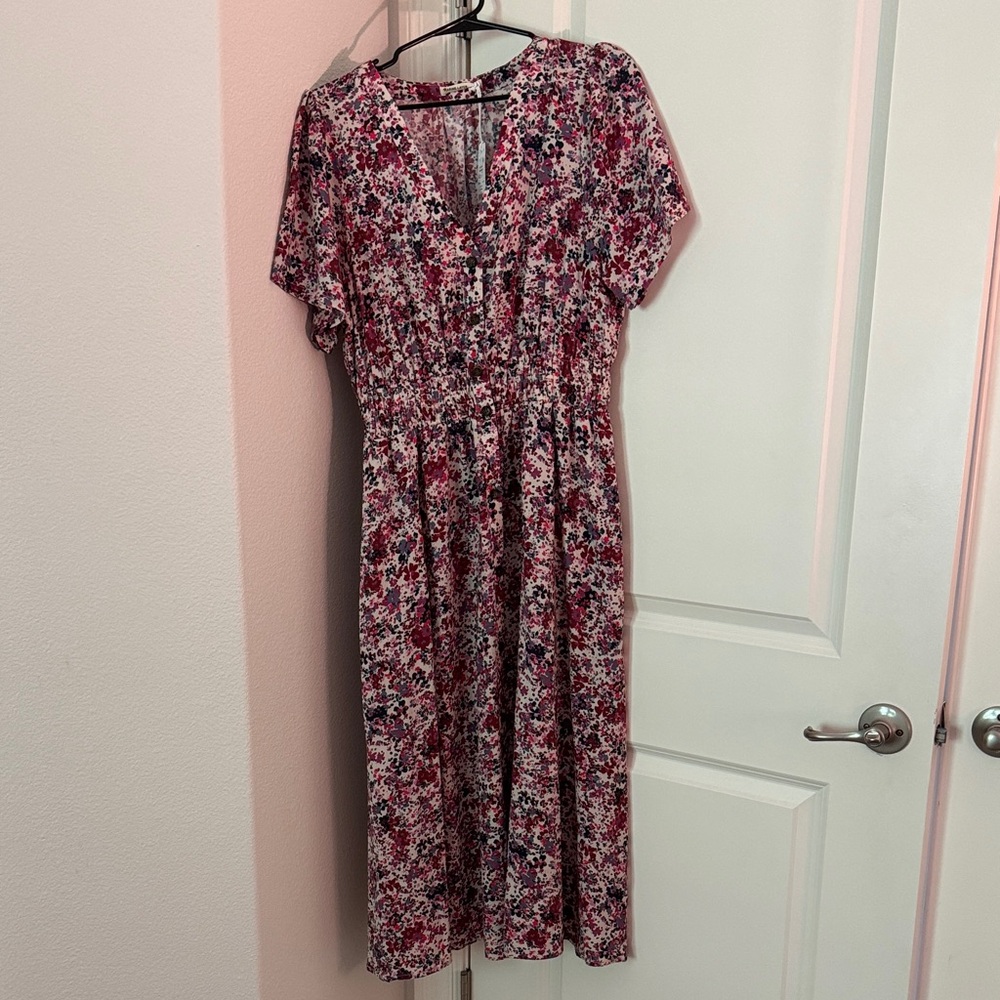 Marine Layer Multicolor Floral Midi Dress